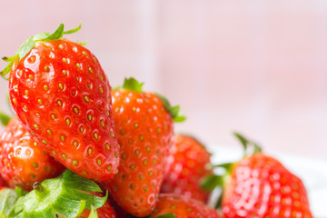 strawberries on fabric