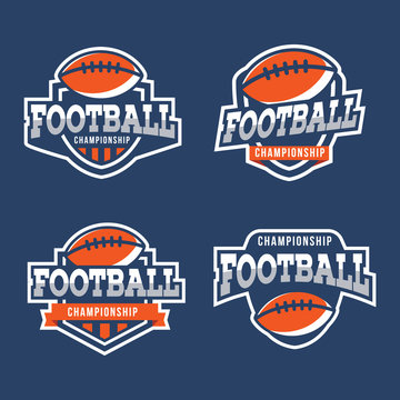 Set of Sport American Football Logo. American style.