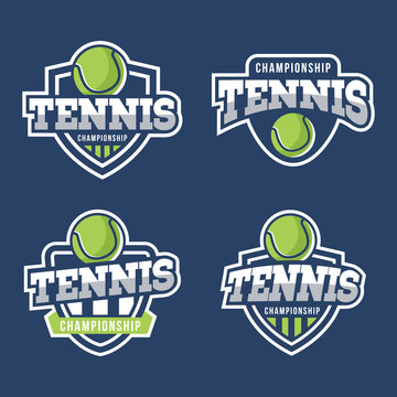 Set of Sport Tennis Logo. American style.