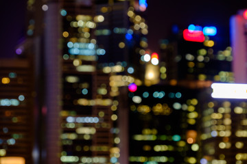 City lights bokeh  blurred background