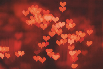 Abstract heart bokeh background.