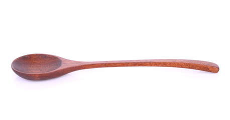 wood spoon isolated on white
