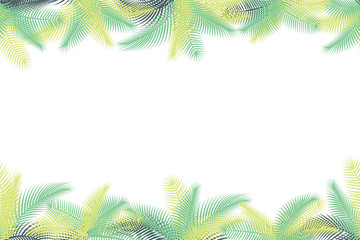 Time of summer vacation. Vector illustration of summer vacation seamless background with palm trees.