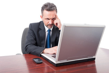 Professional stock broker examining the market