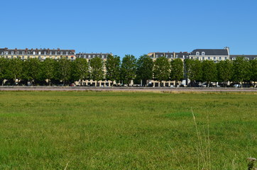 Fototapeta na wymiar Hippodrome de la prairie à Caen (Calvados-Normandie)