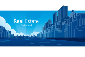 Real Estate background. Vector illustration