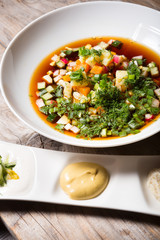 Traditional russian cold soup