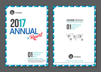 Cover design templates layout with green tone. Vector annual report templates flat design in A4 size. Flyer / Leaflet cover design template, Abstract flat background. Vector illustration