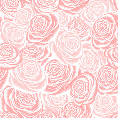 Seamless background with roses