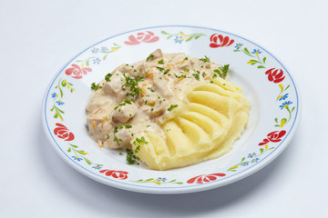 mashed potato with meat