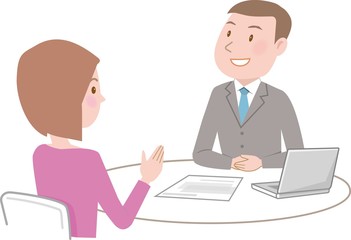 対面で会話をする