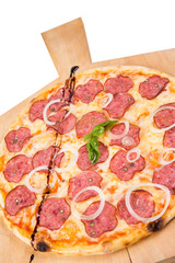 pizza isolated on white