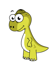 Cute illustration of a Pachycephalosaurus dinosaur.