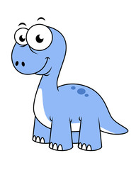 Cute illustration of a Brontosaurus.