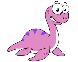 Cute illustration of the Loch Ness Monster.