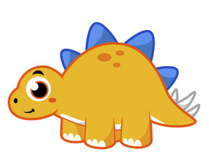 Cute illustration of a Stegosaurus.