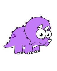 Cute illustration of a Triceratops.