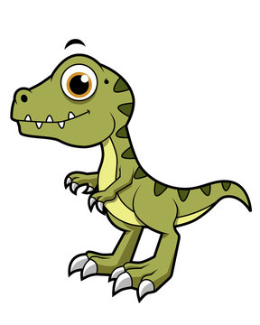 Cute illustration of a Tyrannosaurus Rex.