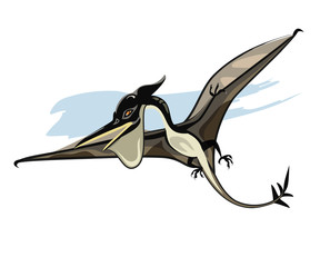 Illustration of a Pteranodon dinosaur.