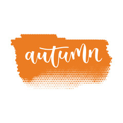 Autumn hand written inscription