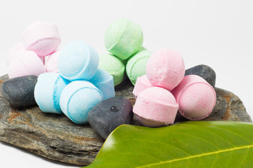 colorful bath bombs