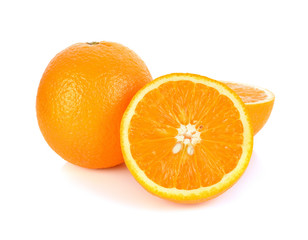 Orange fruit isolated on white background