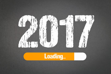 2017 Loading auf Kreidetafel