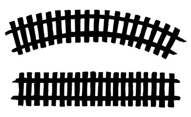 Vector engraving. Wooden Fence