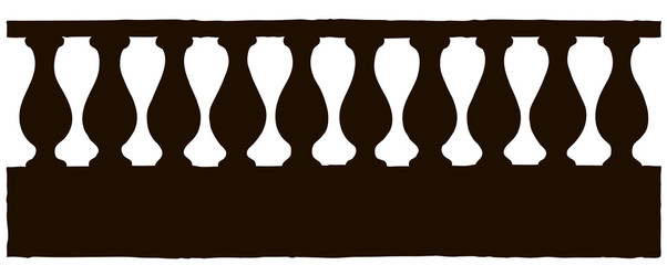 Balustrade. Vector drawing