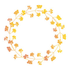 Hand drawn floral wreath