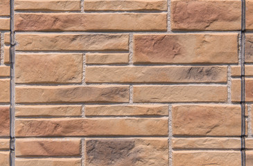Brown marble brick wall abstract for background