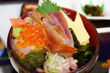 海鮮丼　食事　寿司　日本食　海の幸　シーフード