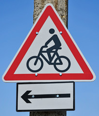Bicycle traffic road sign © majorosl66