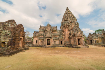 Stone castle in Prasat Hin Phanom rung Historical Park, Thailand