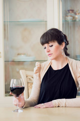 Young girl in black dress