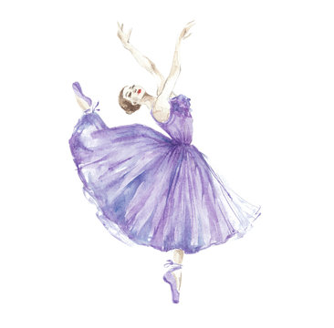 Watercolor ballerina