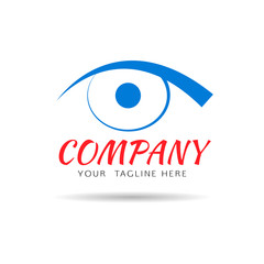 Eye vision vector logo design template