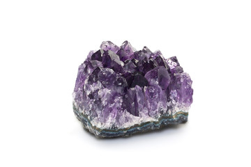 Amethyst on a white background