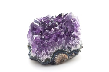 Amethyst on a white background