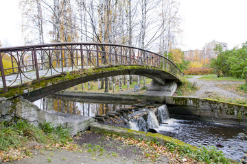 Old bridge in autumn, Petrozavodsk, Karelia
