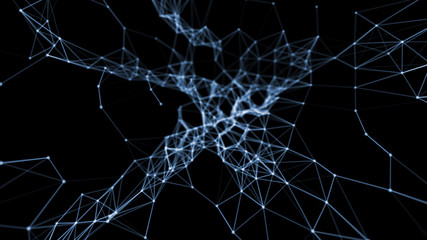 Geometric Abstract mesh background with circles and lines.