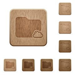 Cloud folder wooden buttons