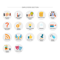 employer section icon set