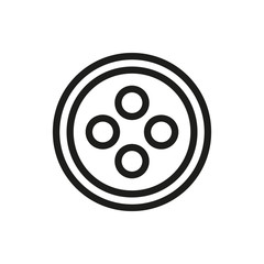 The button sewing icon on white background