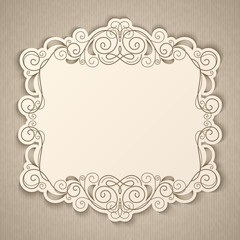 Vintage calligraphy frame