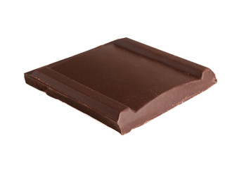 Chocolate piece, isolated on white