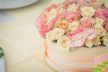 bouquet of pink roses