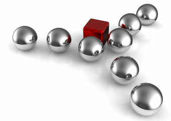 Decision Point / 3D render image representing a critical decision point 