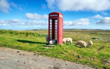 Fototapeten Rote Telefonzelle auf der Isle of Skye © Helen Hotson