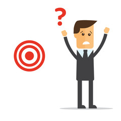 Businessman concept find target vector